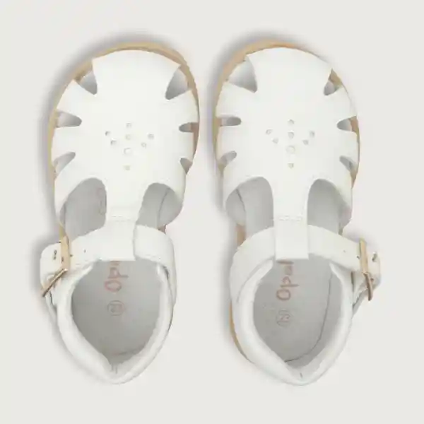 Sandalias de Vestir Hebilla Niña Blanco Talla 25 Opaline