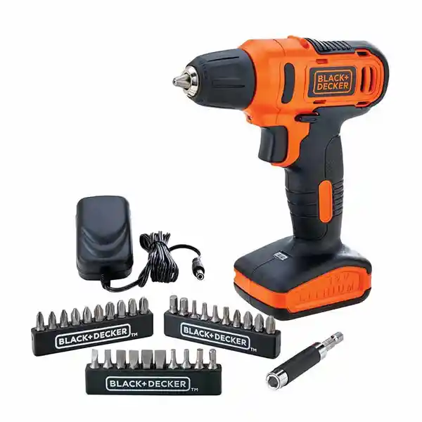 Black+Decker Taladro Inalámbrico 12V y Accesorios