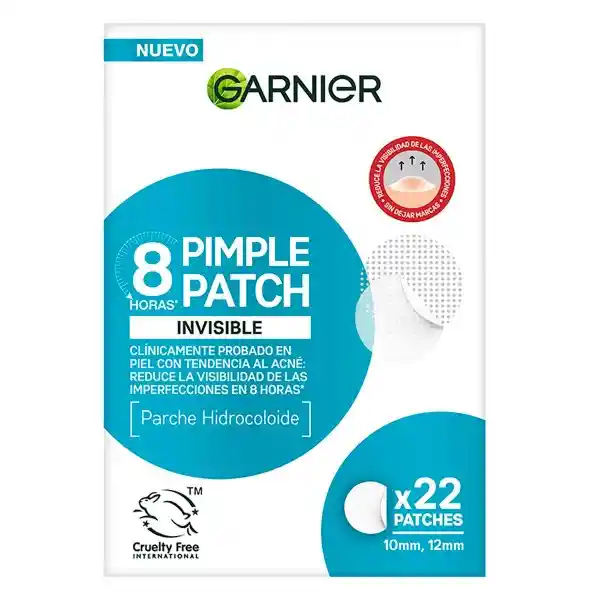 Garnier Parche Pimple Patch 8 Horas Invisible 22 pza