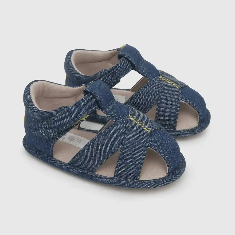 Sandalias Cerrada Cintas Azul Talla 18