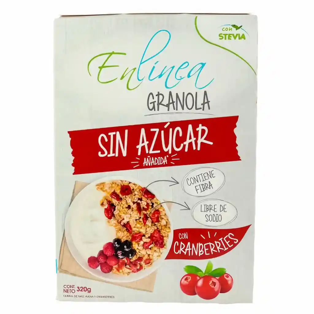 En Línea Granola sin Azúcar Añadida con Cranberries