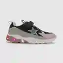 Zapatillas Luces Estrella de Niña Negro Multicolor T. 28 Colloky
