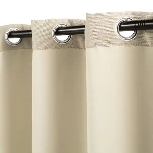 Cortina Blackout Con Ojetillos Beige 140 x 240 cm Casaideas