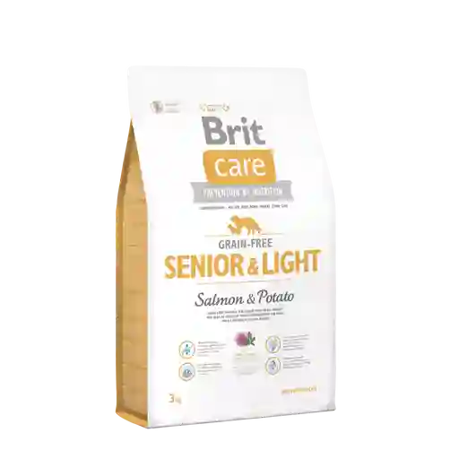Brit Care Alimento Para Perro Senior&Light Sabor Salmón y Patata