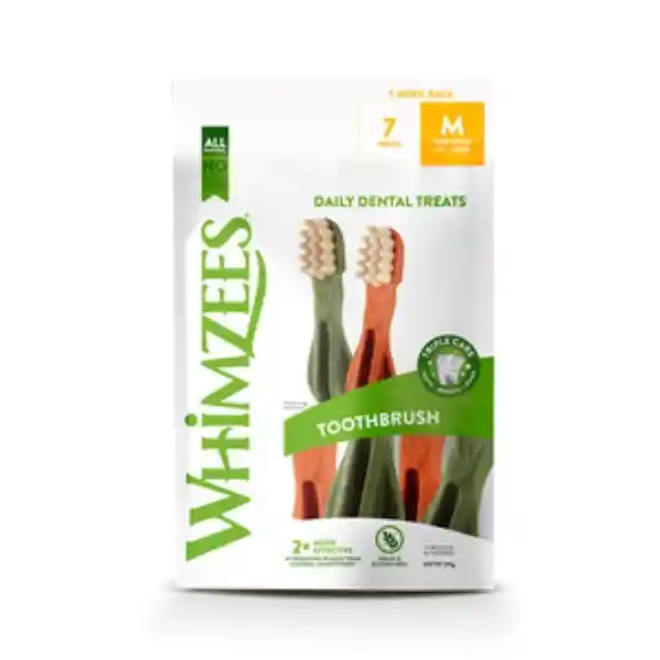 Whimzees Premio Dental Perro Vegetarianos Diseño Cepillo Mediano