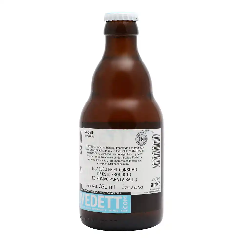 Vedett Cerveza Extra White Botella