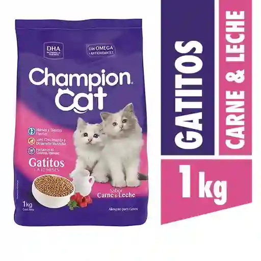 Champion Cat Alimento para Gatos Sabor Carne Leche