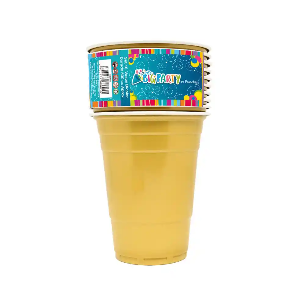 Big Party Vaso Dorado 10pcs