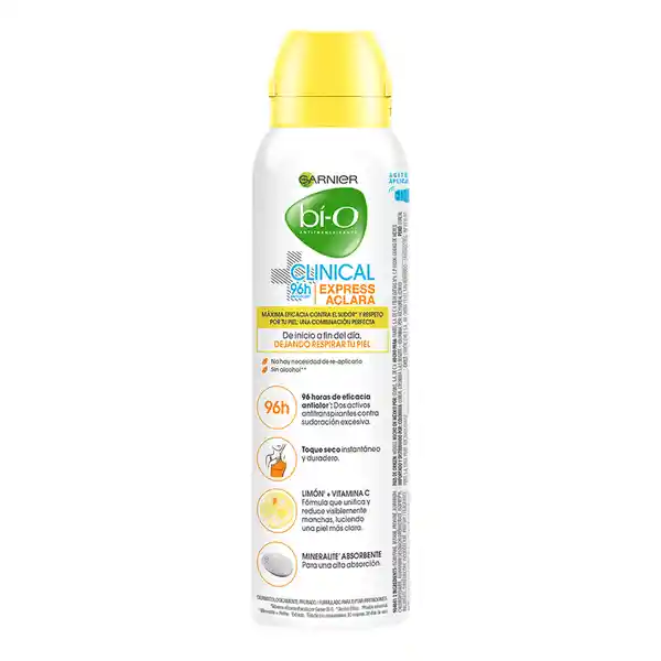 Garnier-Bí-O Desodorante Clinical Express Aclara en Spray