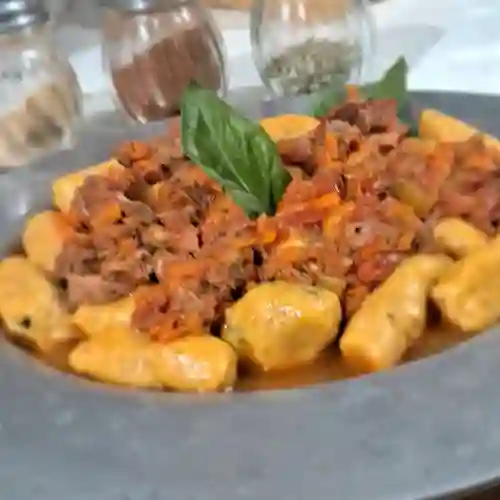 Ñoquis Zapallo con Salsa a Elección.