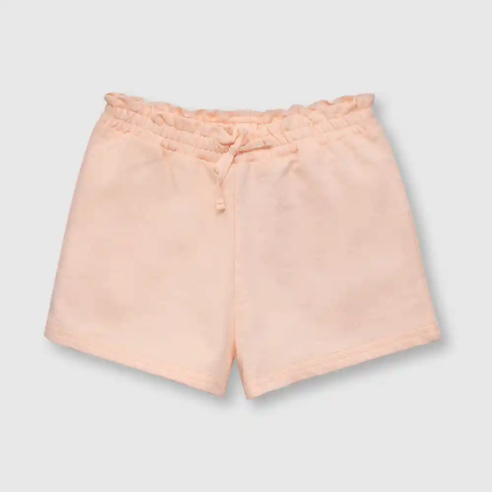 Short De Bebé Cintura Recogida Niña Damasco Talla 18/24m