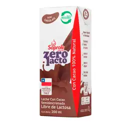 Soprole Leche Zero Lacto con Cacao Semidescremada