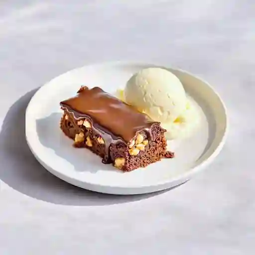 Brownie Ganache Con Helado