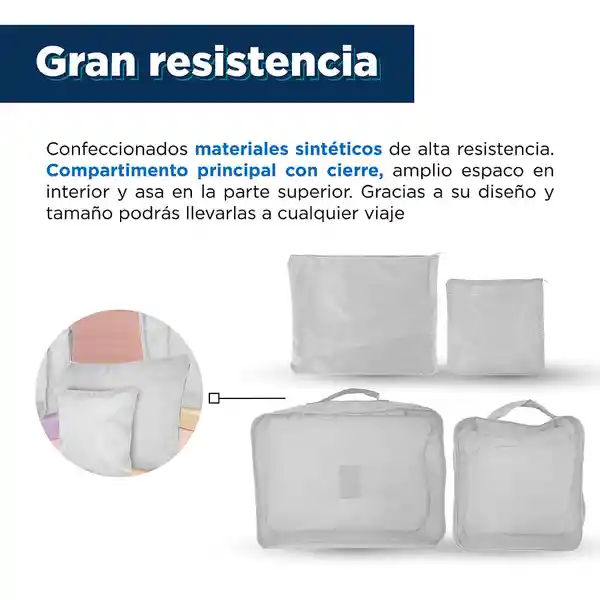 Organizador de Viaje Plegable 4 Espacios Gris Miniso