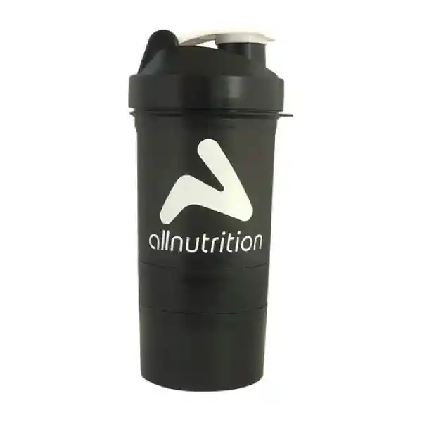 All Nutrition Shaker 3 Layers 3 en 1 Negro