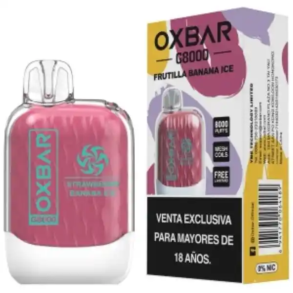 Oxbar Vaporizador Frutilla Banana Ice G8000