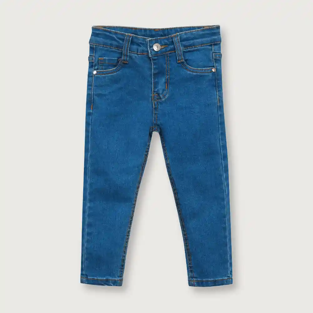 Jean Esencial Para Niña Celeste Talla 12m