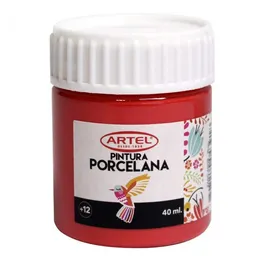 Artel Pintura Porcelana Rojo