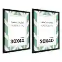 Casaideas Set 2 Marcos Fotos 30 x 40 cm Negro Diseño 0002