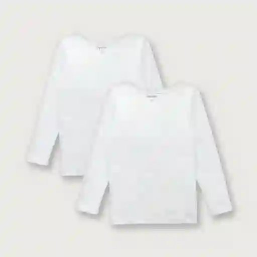 Pack de Camisetas de Niña Color Blanco Talla 6/9 M Opaline