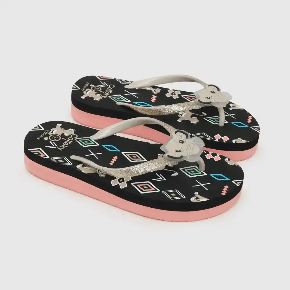 Sandalias Hawaiana Glitter Simba Niña Café Talla 35