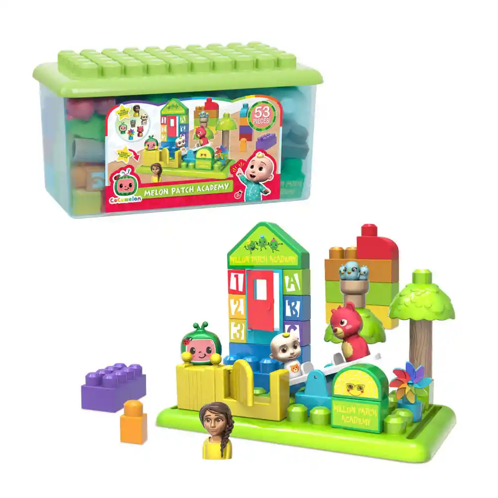 Cocomelon Juego De Bloques 53 Piezas Melon Patch Academy