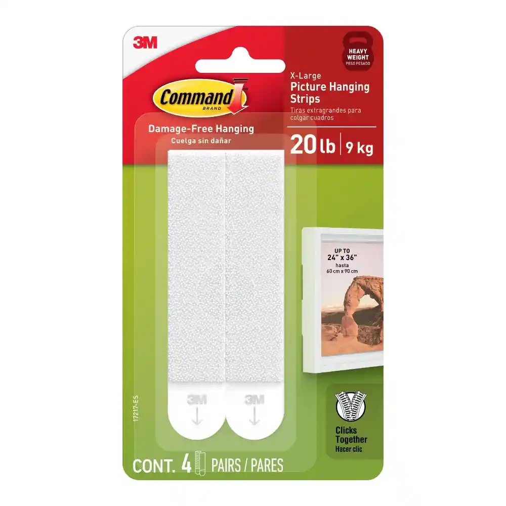 Command Tiras Extra Grandes para Colgar Cuadros