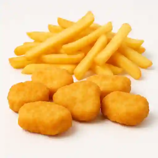 Nugget de pollo con papa frito