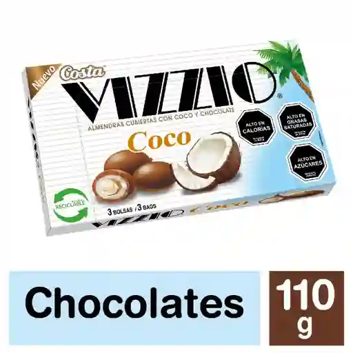 Vizzio Almendras Cubiertas Con Coco y Chocolate