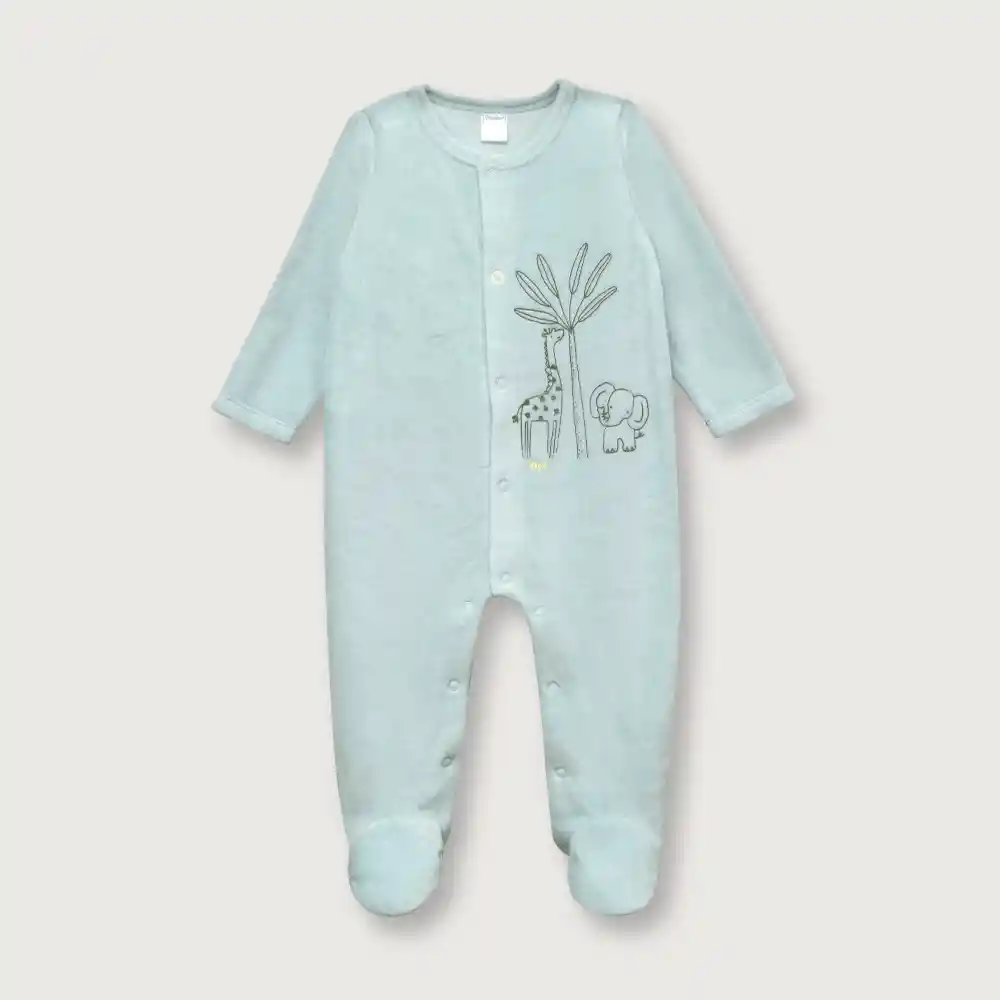 Pijama Osito Animales Niño Celeste Talla 9M Opaline
