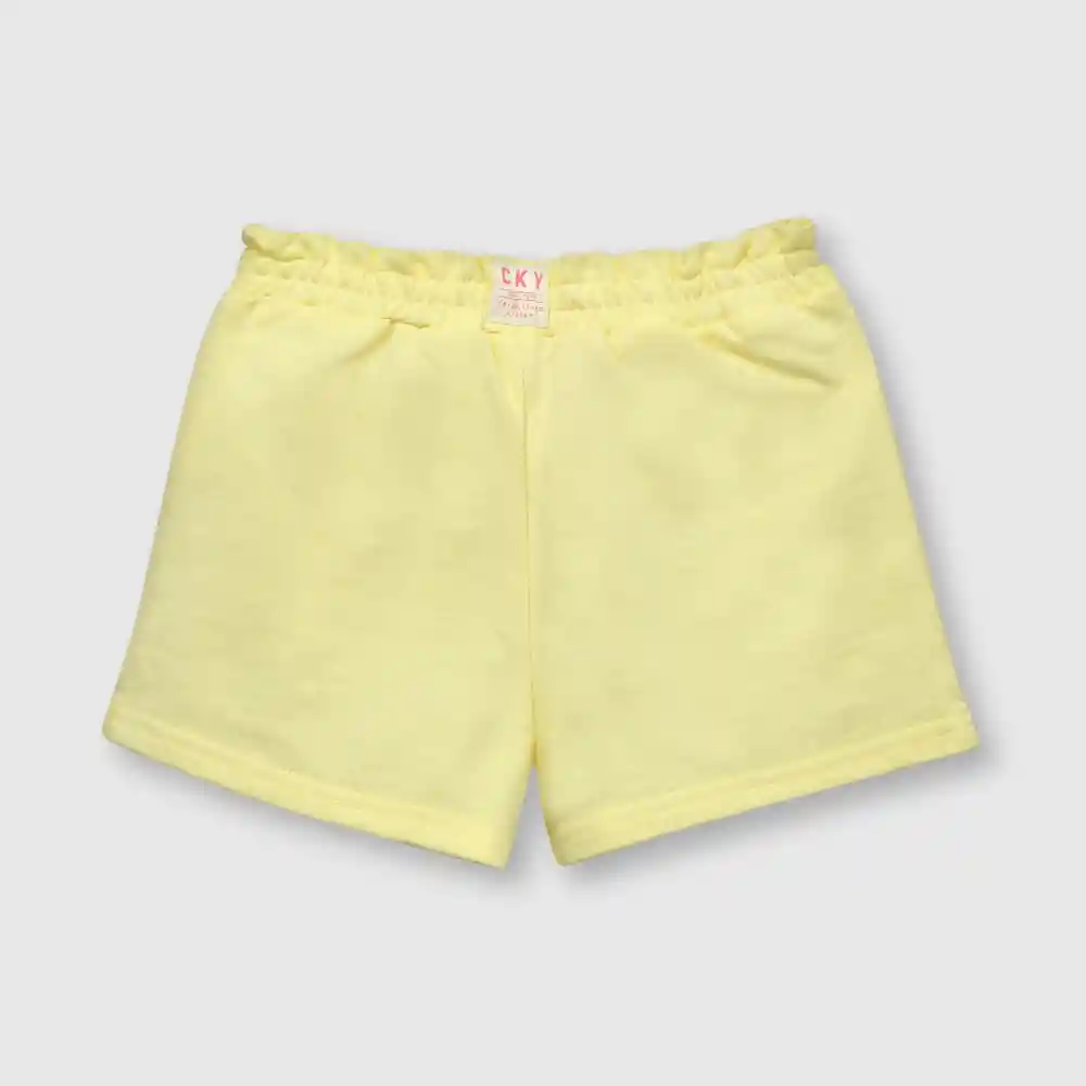 Short Cintura Recogida Bebé Niña Amarillo Talla 24m