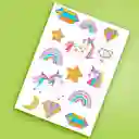 Plantilla de Stickers Unicornio Miniso