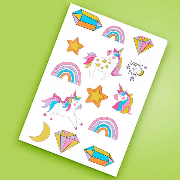 Plantilla de Stickers Unicornio Miniso