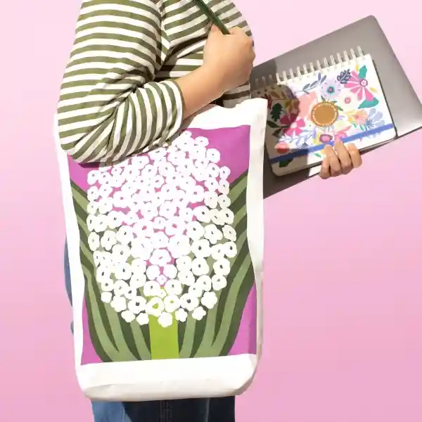 Bolso de Tela Con Estampado 35 x 42 cm Casaideas