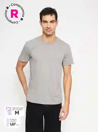 Marquis Polera Manga Corta Cneck Color Gris Talla M SS24