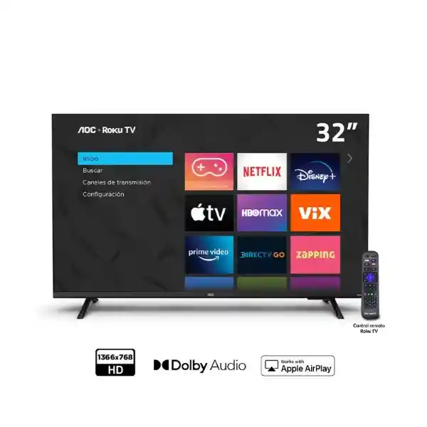 Led Roku Aoc 32s5135 Smart Tv Hd