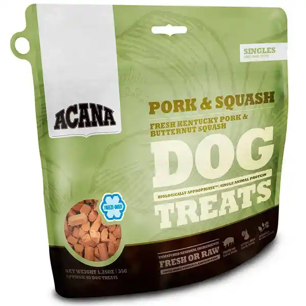 Acana Snack Para Perro Treats Pork & Squash Perro