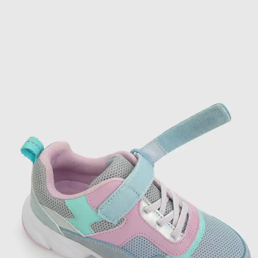 Zapatillas Velcro Elástico Chunky Azul Talla 37