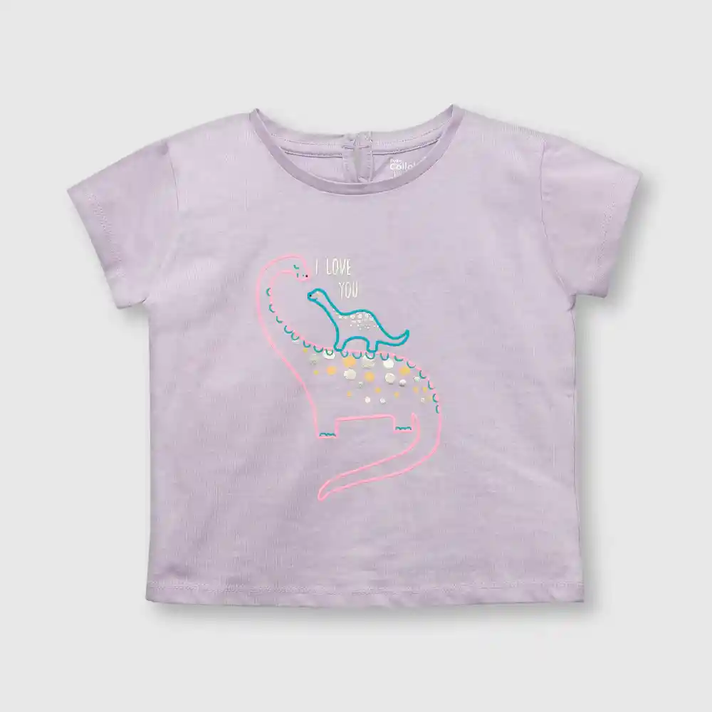 Polera Dino Bebé Niña Violeta Talla 36 Meses
