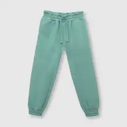 Pantalón de Niña Cintura Recogida Verde Esmeralda Talla 2A Colloky