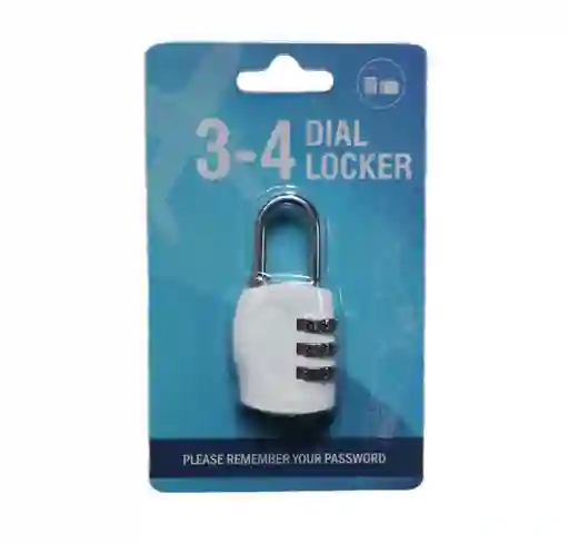 Dial Locker Candado Plástico Blanco Hb41