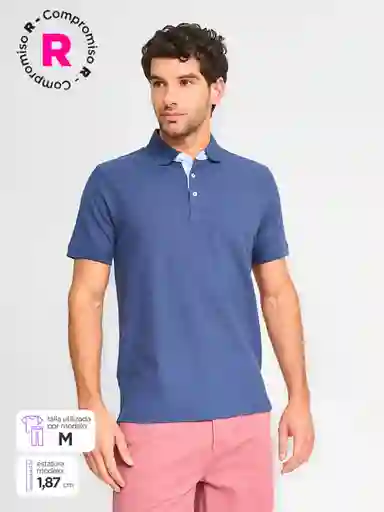 Cacharel Polera Manga Corta Cueox Navy Talla XL SS25