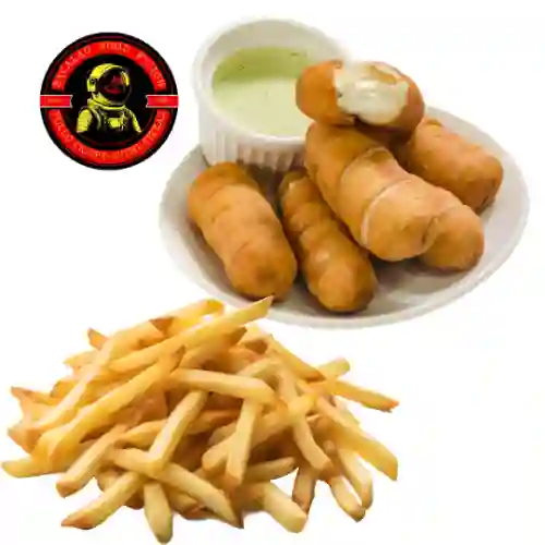 Papas Fritas + Deditos de Queso