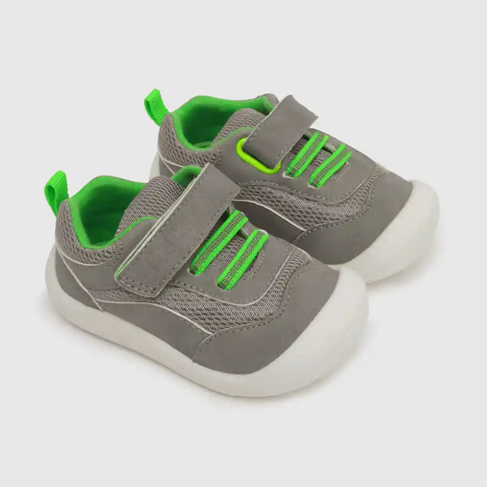 Zapatillas Para Niño Gris Talla 18
