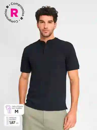 Marquis Polera Manga Corta Dublin Negro L SS25