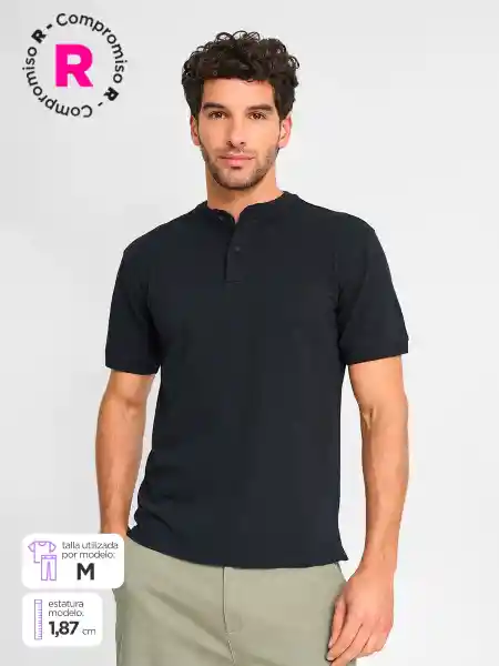 Marquis Polera Manga Corta Dublin Negro L SS25