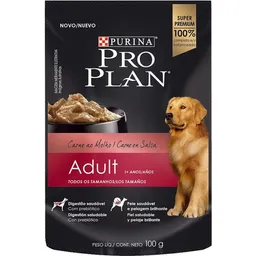 Proplan Alimento Para Perro Adulto Húmedo Carne