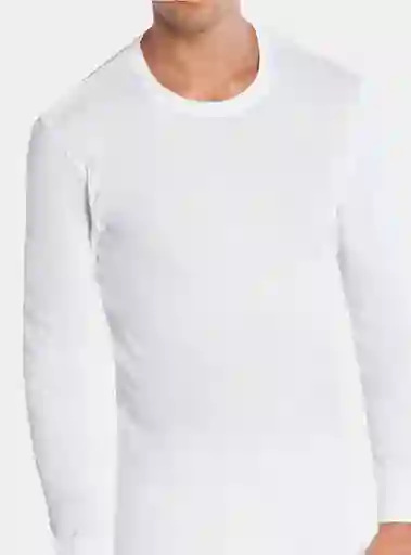 Tais Camiseta Algodón Cuello Polo Manga Larga Blanco M