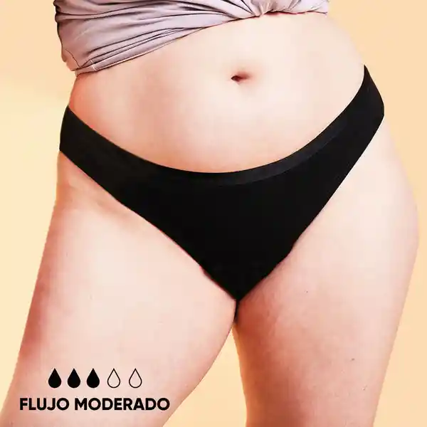 Bloodygreen Panty Bikini Flujo Moderado Negro XL
