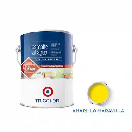 Tricolor Esmalte al Agua Profesional Amarillo Maravilla 3.78 L